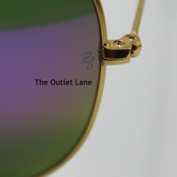 Model Display RayBan Aviator Purple Mirror RB3025 Reflective - Picture 13 of 16